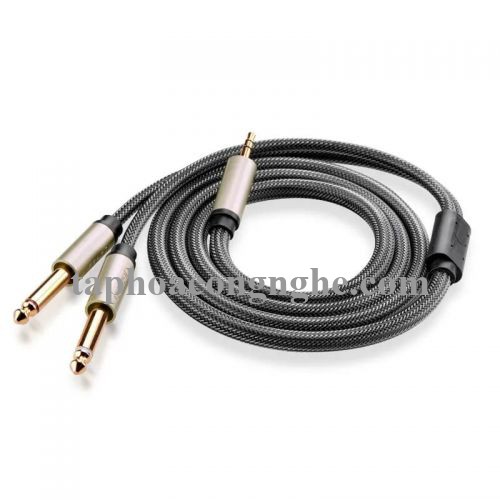 Ugreen 10619 5M màu Đen Cáp âm thanh 2 đầu 6.5mm dương sang 3.5mm dương AV126 30010619